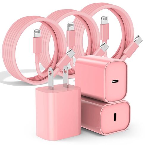 Fast Charger for iPhone Charger Fast Charging 6ft Lightning Cable,for iPhone 14 13 12 Pro Max Charger Fast Charging with USB C Charger Block,Type C to Lightning Cord for iPhone 11 Pro Max/XS-White in Kuwait