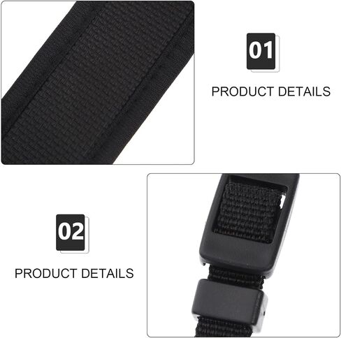 2pcs Neoprene Camera Shoulder Strap for Mirrorless Cameras, Black in Kuwait