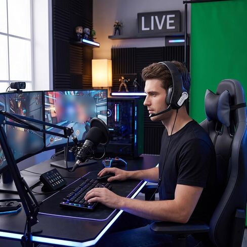Gaming Headset with 40mm Drivers 3.5mm Wired PC Headphones Noise in Kuwait