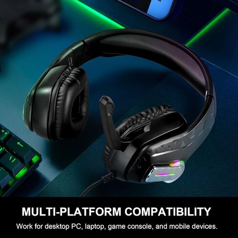 Gaming Headset with 40mm Drivers 3.5mm Wired PC Headphones Noise in Kuwait