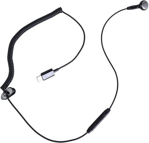 USB Type C Spring Single Side Earphones with Volumes Adjustments in Kuwait