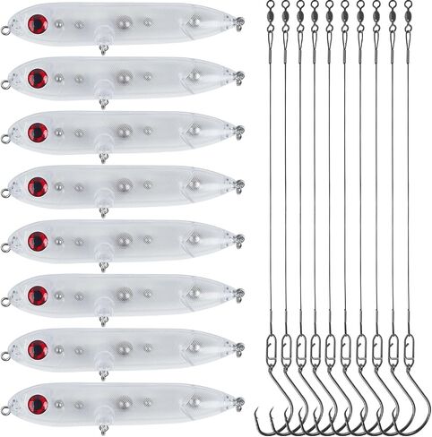 Catfish Rig, Demon Dragon Rattling Line Float Lure with Steel Leaders Circle Hooks Rigs, Bank Fishing Spook Rattle Float Santee Rig Catfishing Tackle in Kuwait