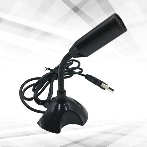 Happyyami Portable USB Microphone Compact Plastic Design for Computer and Laptop with Receiver, Compatible with PC and Smartphone, for Online Conference and Broadcast Recording in Kuwait