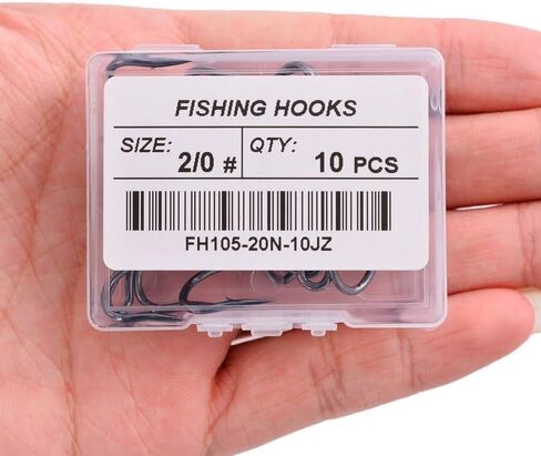 Pack of 30 Fishing Double Hooks Black Classic Frog Hooks High Carbon Steel Hooks Boxed in Kuwait