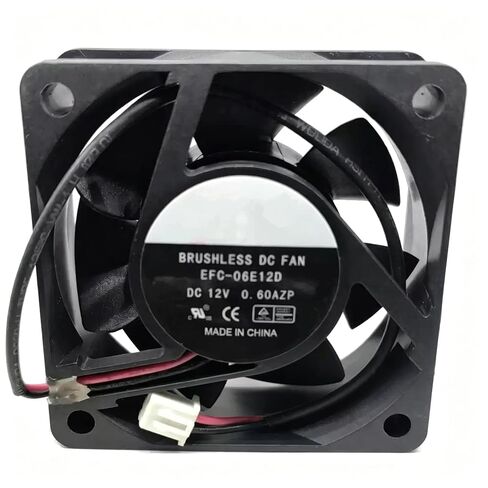 EFC-06E12D DC12V 0.60A 7.2W 60x60x25mm 6cm 2-Wire Cooling Fan in Kuwait