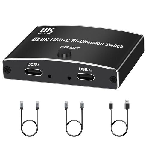 40Gbps USB C Switch for 2 Computers, USBC Switcher,2 USB-C Cables in Kuwait