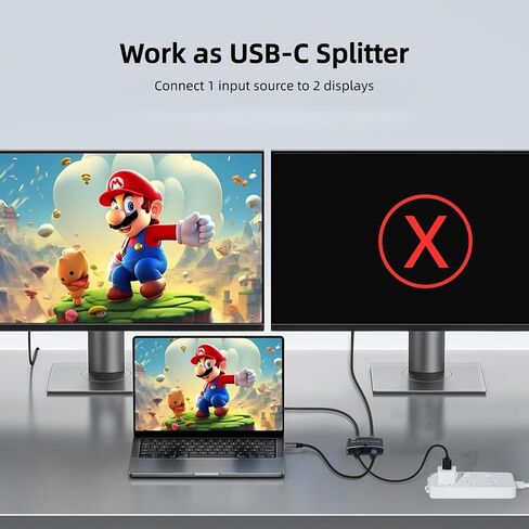 40Gbps USB C Switch for 2 Computers, USBC Switcher,2 USB-C Cables in Kuwait