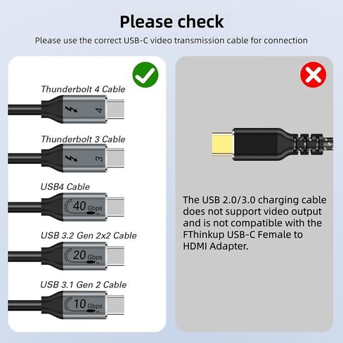 40Gbps USB C Switch for 2 Computers, USBC Switcher,2 USB-C Cables in Kuwait