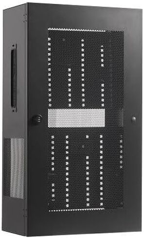 SRWF10UMOD Low-Profile Vertical-Mount Structured Wiring Enclosure with Adjustable Equipment Brackets, 16.5", 150 lb, 5U in Kuwait