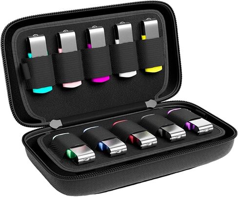 2 Pcs 20 Slots USB Flash Drive Case Dustproof Hard Drives Storage Holder Shockproof Nylon Eva Thumb Organizer in Kuwait