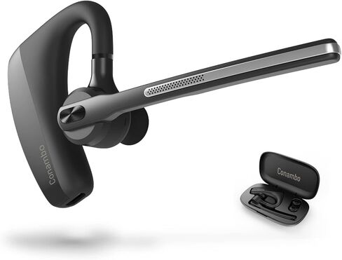 Conambo Bluetooth Headset with Dual Mic Noise Canceling & Mute Button Wireless Earpiece 16 Hrs Talking for Home Office Trucker – Compatible with iPhone Android Phone (K18) in Kuwait
