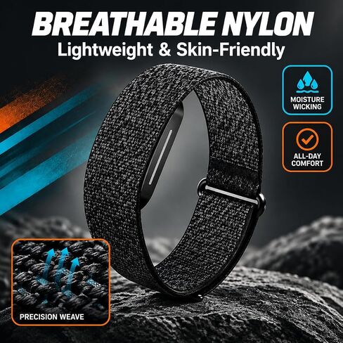 Nylon Sport Band Compatible with Hume Band 2.0, Adjustable Breathable Hook and Loop Replacement Wristband for Men Women in Kuwait