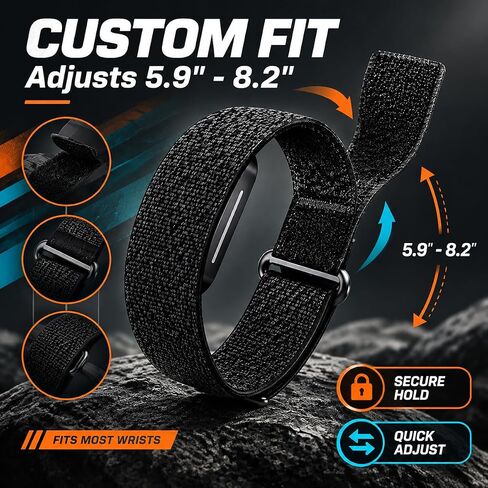 Nylon Sport Band Compatible with Hume Band 2.0, Adjustable Breathable Hook and Loop Replacement Wristband for Men Women in Kuwait