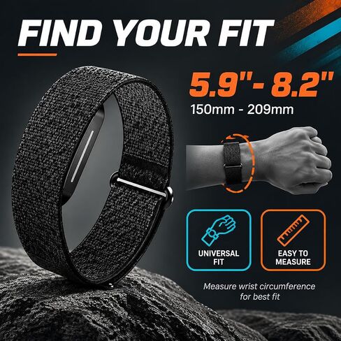 Nylon Sport Band Compatible with Hume Band 2.0, Adjustable Breathable Hook and Loop Replacement Wristband for Men Women in Kuwait