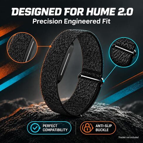 Nylon Sport Band Compatible with Hume Band 2.0, Adjustable Breathable Hook and Loop Replacement Wristband for Men Women in Kuwait