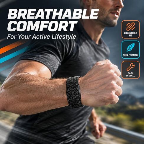 Nylon Sport Band Compatible with Hume Band 2.0, Adjustable Breathable Hook and Loop Replacement Wristband for Men Women in Kuwait