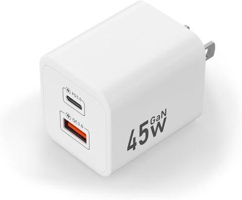 45W GaN USB-C Charger Block, Foldable Plug, Type-C Charger Fast Charging in Kuwait