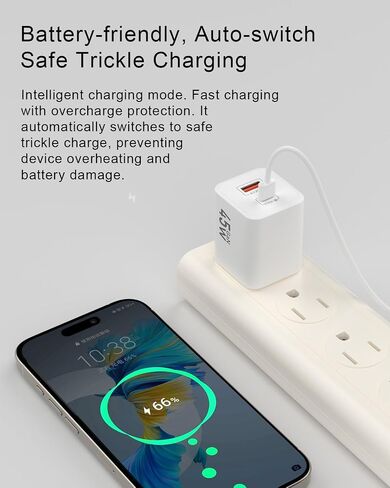 45W GaN USB-C Charger Block, Foldable Plug, Type-C Charger Fast Charging in Kuwait
