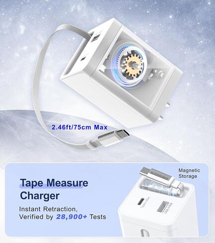 4-in-1 30W Retractable USB-C Wall Charger for Apple Watch, iPhone, iPad in Kuwait
