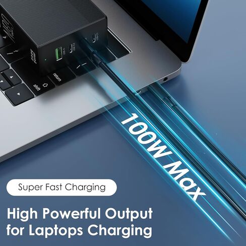 Phone Charger, 100W 4-Port Fast Compact Foldable USB C Charger Block in Kuwait