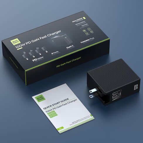 Phone Charger, 100W 4-Port Fast Compact Foldable USB C Charger Block in Kuwait