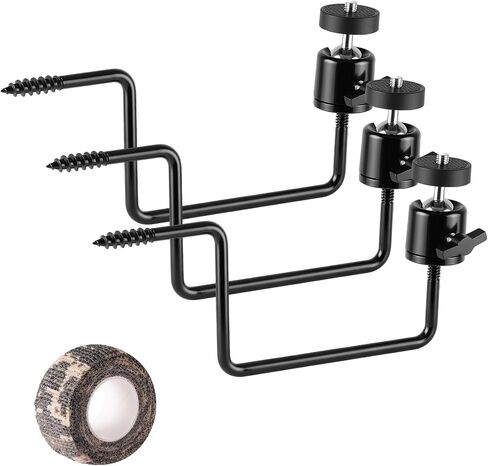 Mossy Oak 3-Pack 360-Degree Rotating Trail Camera Mount, 1/4"-20 Thread in Kuwait