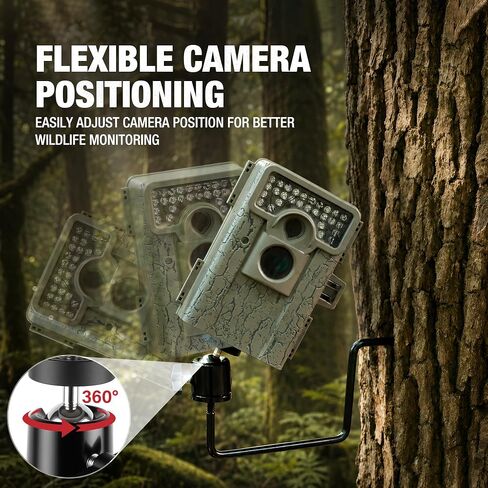 Mossy Oak 3-Pack 360-Degree Rotating Trail Camera Mount, 1/4"-20 Thread in Kuwait