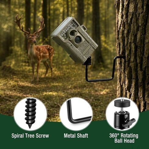 Mossy Oak 3-Pack 360-Degree Rotating Trail Camera Mount, 1/4"-20 Thread in Kuwait