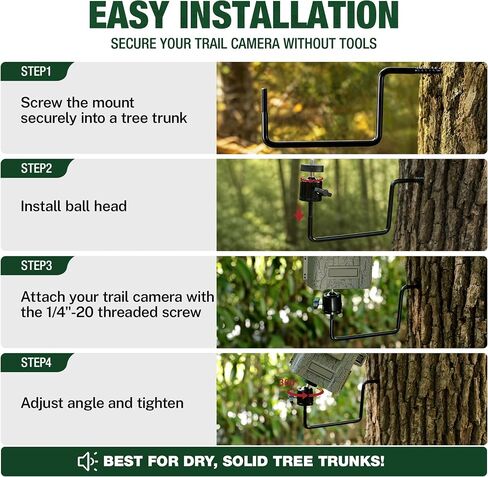 Mossy Oak 3-Pack 360-Degree Rotating Trail Camera Mount, 1/4"-20 Thread in Kuwait