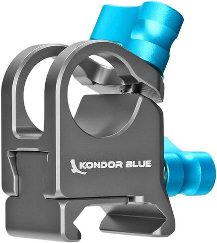 KONDOR BLUE | 15mm Rod Parallel NATO Clamp | Quick Release NATO Mount, Spring Safety Stop, Low Profile, Locks a 15mm Rod Parallel to a NATO Rail | Space Gray in Kuwait