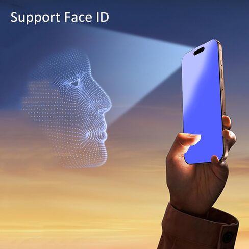 2 Pack for iPhone 17 Pro Privacy Matte Screen Protector Anti spy Tempered Glass Anti blue Light Film 6.3 inch in Kuwait