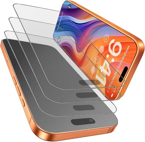 3 عبوات من الزجاج المقوى غير اللامع لهاتف iPhone 15 Pro Max / iPhone 15 Plus واقي شاشة غير لامع مضاد للوهج ومضاد لبصمات الأصابع ومضاد للخدش، خالٍ من الفقاعات لهاتف Apple iPhone 15 Plus/15 Pro Max.6.7 بوصة in Kuwait
