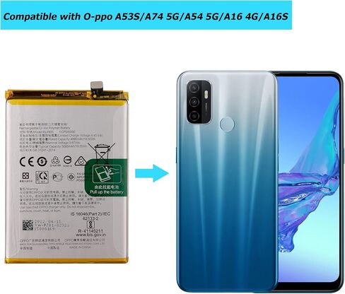 New BLP805 Replacement Battery Compatible with Oppo A53S/A74 5G/A54 5G/A16 4G/A16S with Technical Toolkit in Kuwait