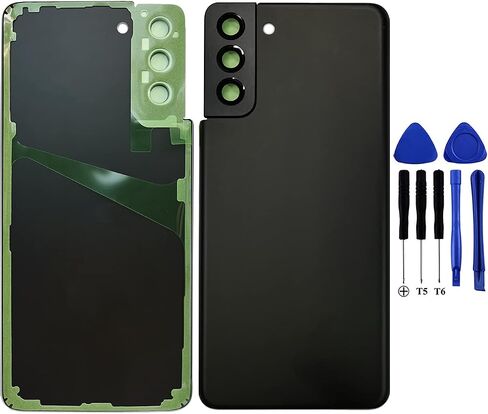 Galaxy S21+ Back Glass Replacement with Camera Glass for Samsung Galaxy S21+ 5G 6.7" SM-G996U G996B G996W G996U1 S21 Plus Back Cover Housing with Tape Repair Part (Phantom Black) in Kuwait