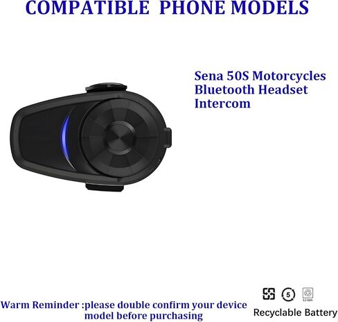 Pattaya Sena 50S Battery Replacement for Sena 50S Motorcycles Bluetooth Headset Intercom in Kuwait