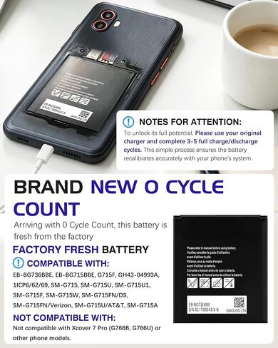 XCover Pro & 6 Pro Battery,4050mAh for EB-BG715BBE in Kuwait