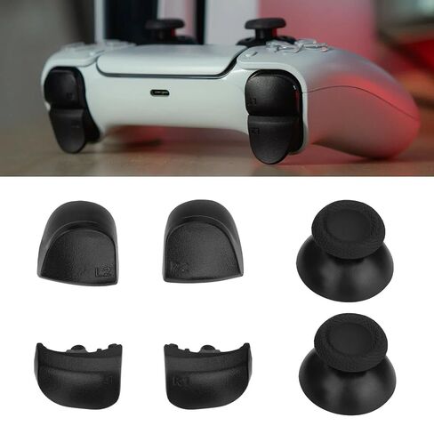 10PCS Black Controller Thumb Grip Buttons Tool Kit Repair Part for Sony for PS5 in Kuwait