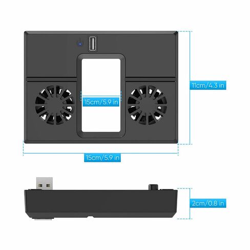 Upgraded USB Vertical Dual Cooling Fan External Cooler Accessories for Xbox Series X Console in Kuwait