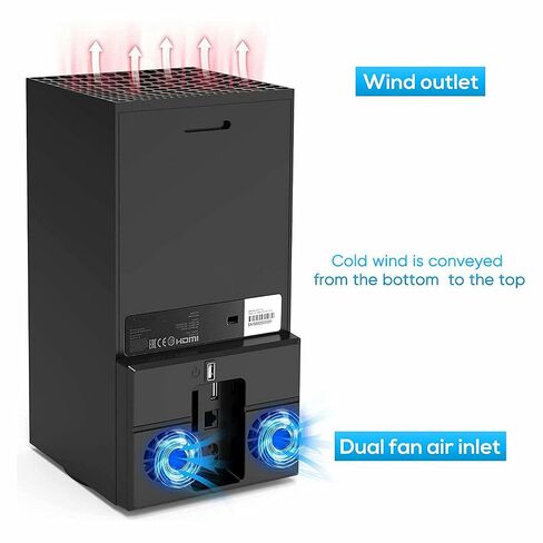 Upgraded USB Vertical Dual Cooling Fan External Cooler Accessories for Xbox Series X Console in Kuwait