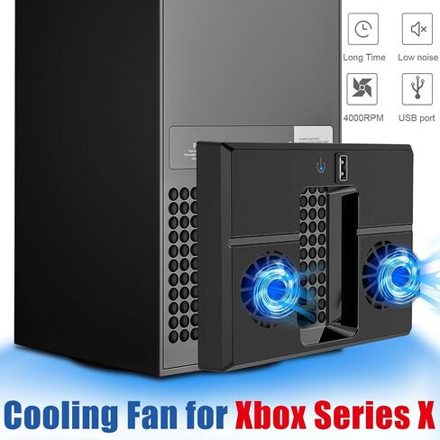 Upgraded USB Vertical Dual Cooling Fan External Cooler Accessories for Xbox Series X Console in Kuwait