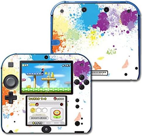 MightySkins Skin Compatible with Nintendo 2DS - Splash of Color | Protective, Durable, and Unique Vinyl Decal wrap Cover | Easy to Apply, Remove, and Change Styles | Made in The USA in Kuwait