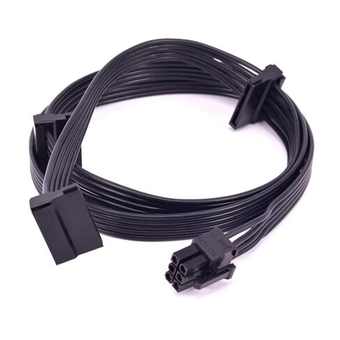 PCIe 6Pin 1 to 3 IDE SATA Cord GPU 8Pin to 2 Port 6+2pin for CS Series CS450M CS550M CS650M CS750M DC Output Cables(6Pin to 3 IDE) in Kuwait