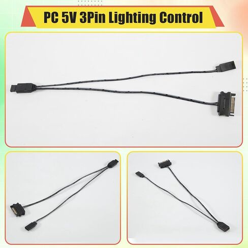 ARGB Controller Sata to ARGB Power Adapter Cable for PC Case Reset in Kuwait