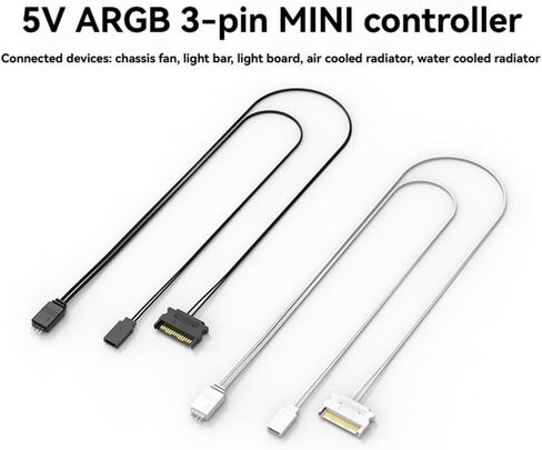 ARGB Controller Sata to ARGB Power Adapter Cable for PC Case Reset in Kuwait