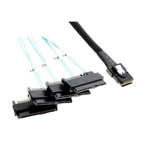 0.5M 1M M1ni S/AS HD SFF-8643 SFF-8087 to SFF-8482 29Pin Connector Splitter 4xSATA Power Cord for Hard Drive Controller(0.5M,Type 3) in Kuwait