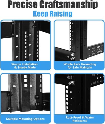 27U 4 Post Open Frame Server Rack Enclosure 19inch Adjustable Depth in Kuwait