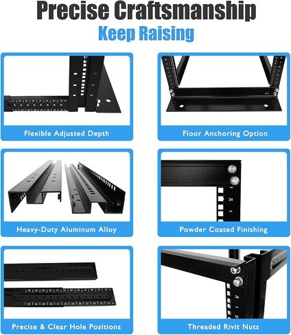 27U 4 Post Open Frame Server Rack Enclosure 19inch Adjustable Depth in Kuwait