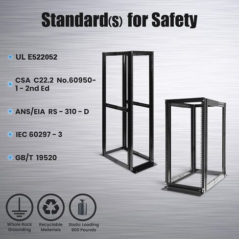 27U 4 Post Open Frame Server Rack Enclosure 19inch Adjustable Depth in Kuwait