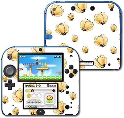 MightySkins Skin Compatible with Nintendo 2DS - Yellow Poppy | Protective, Durable, and Unique Vinyl Decal wrap Cover | Easy to Apply, Remove, and Change Styles | Made in The USA in Kuwait