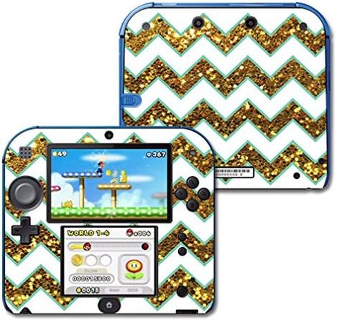 MightySkins Skin Compatible with Nintendo 2DS wrap Sticker Skins Glitter Chevron in Kuwait